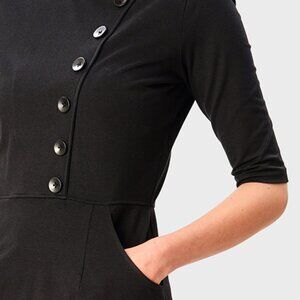 ✨ Zapelle / eShakti Faux Button Front Cotton Jersey Sheath Dress (Style CL009578
